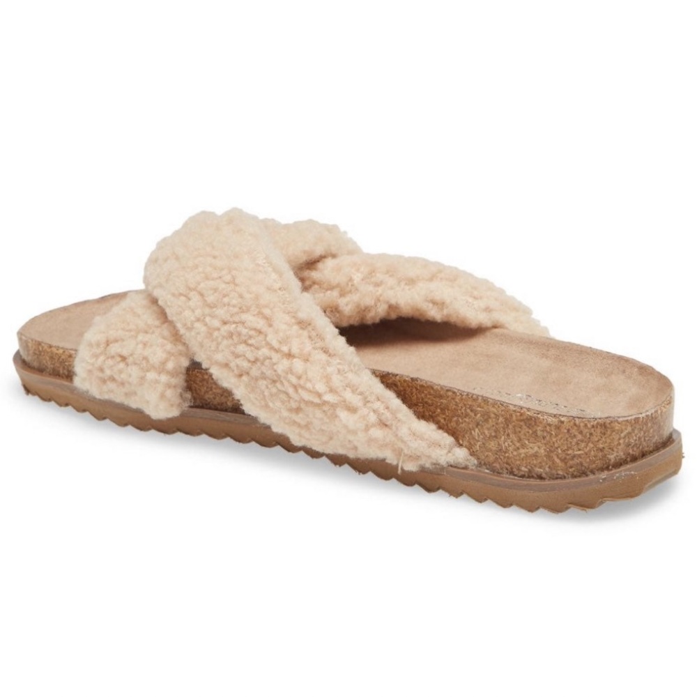 Treasure & Bond Davina Faux Shearling Slide Sandal Size 6 - Picture 2 of 5